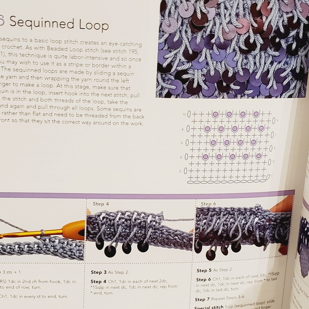 200 Crochet Stitches Sarah Hazell Practical Guide Swatches Charts 1844489639 - Picture 14 of 15